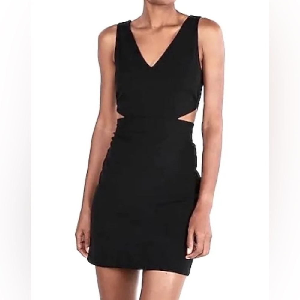 Express Black side cut out mini dress